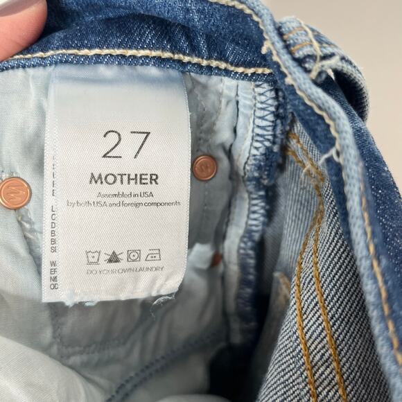 Mother Superior The Tripper Ankle Fray Jeans 27 Blue Its A Small World Wash - Picture 11 of 14